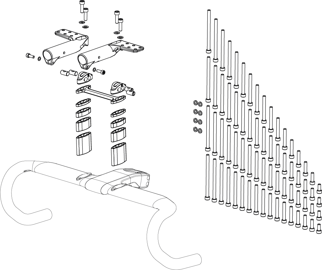 CUBE Bracket Set für Lenkeraufsatz Litening Aero